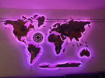 Карта мира c подсветкой 3D