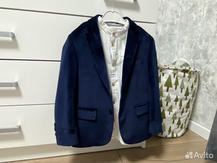 Пиджак и рубашка h&m 110-116
