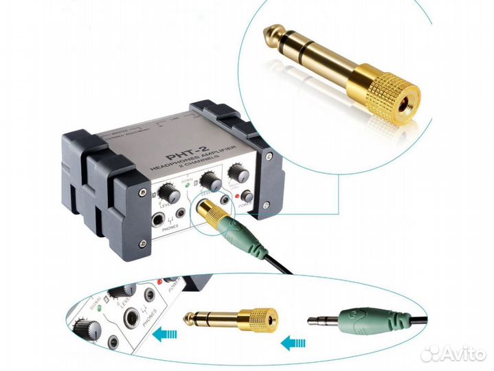 Переходник Jack 6.3mm на MiniJack 3.5mm Maple