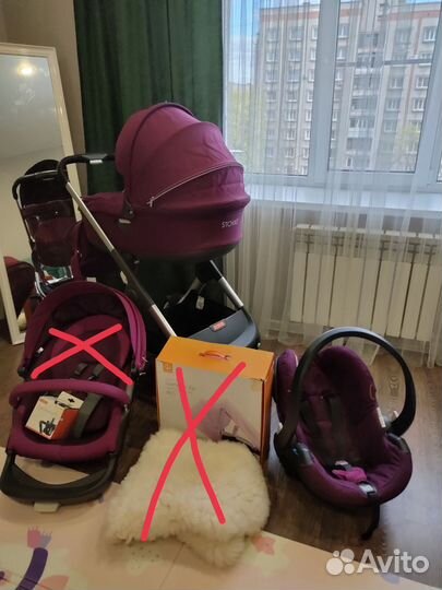 Коляска stokke trailz и автокресло stokke