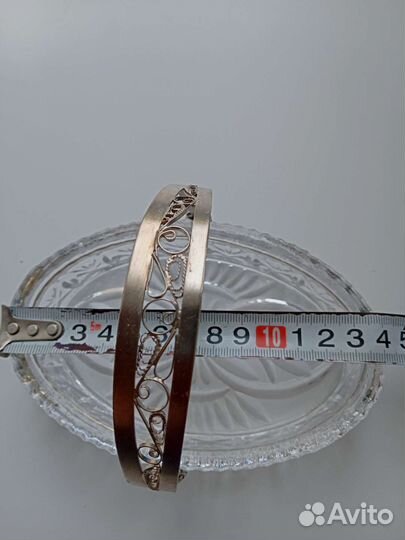 Хрустальная ваза с мельхиором СССР