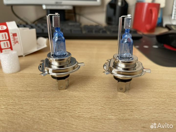 Лампочки h4 галоген с эффектом ксенона