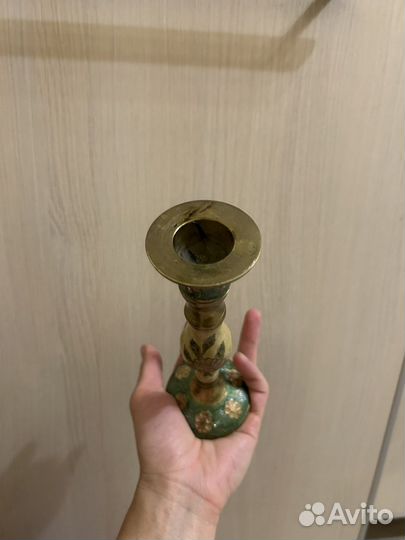 Подсвечник латунь индия