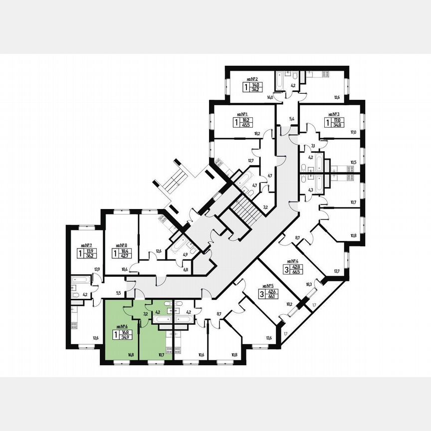 1-к. квартира, 34 м², 1/3 эт.
