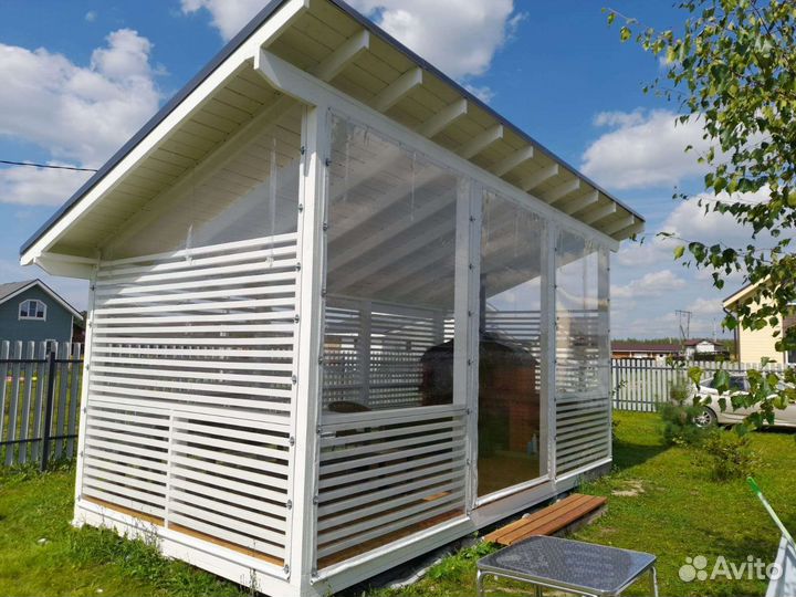 Мягкие окна на террасу, беседку