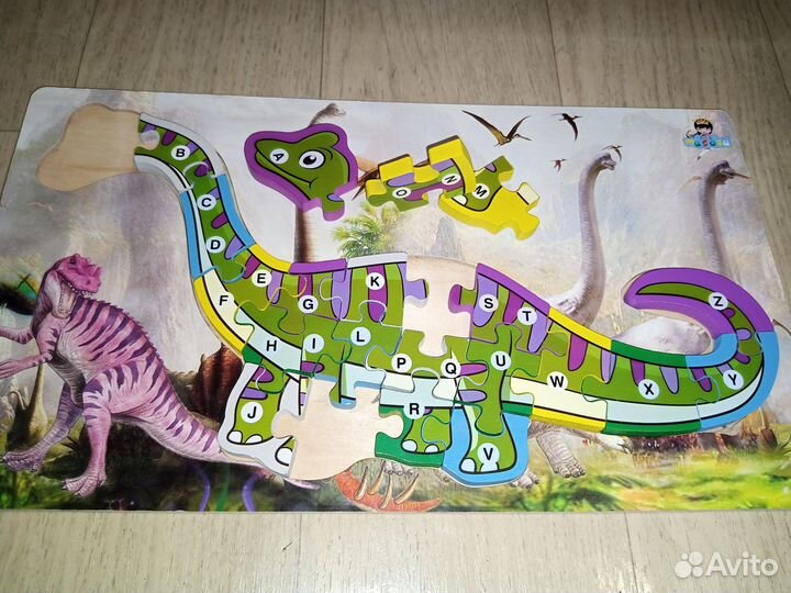 Большие деревянные пазлы для малышей