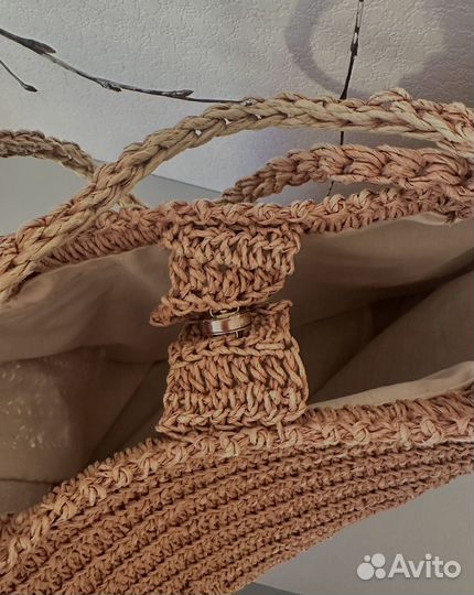 Сумка из джута/ соломенная