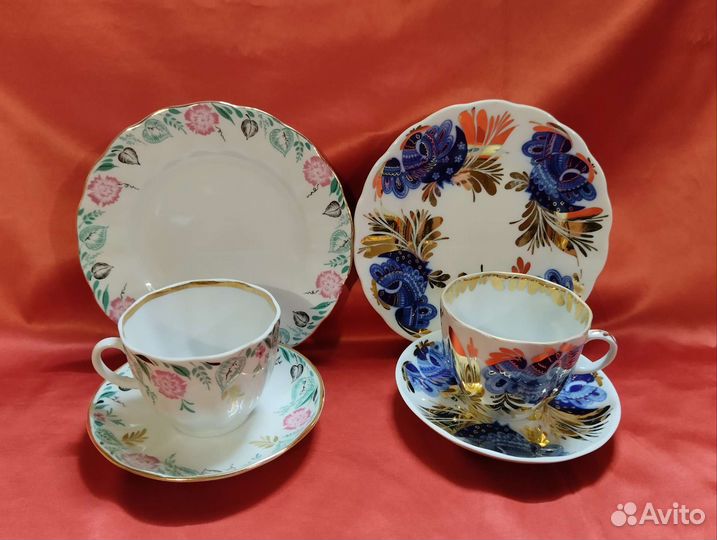 Чайные и кофейные предметы лфз/фарфор СССР