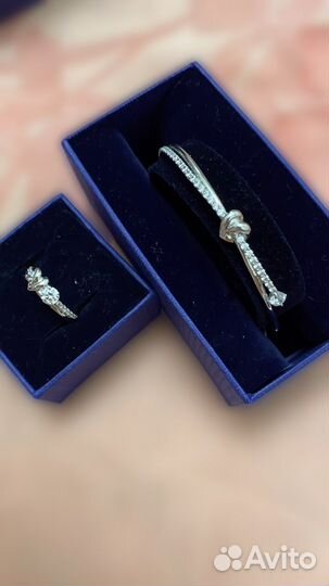 Swarovski комплект кольцо браслет