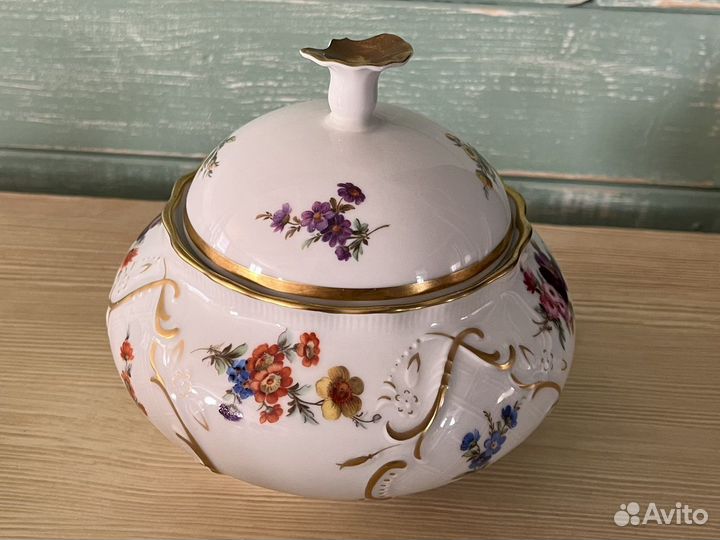 Фарфор немецкий сахарница бонбоньерка