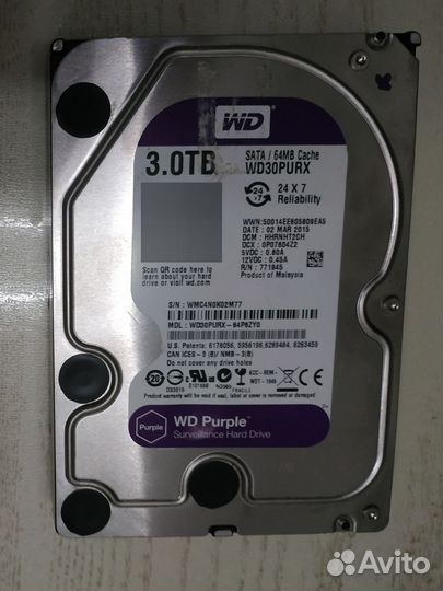 HDD диск WD30purz 3 TB SATA3 3,5