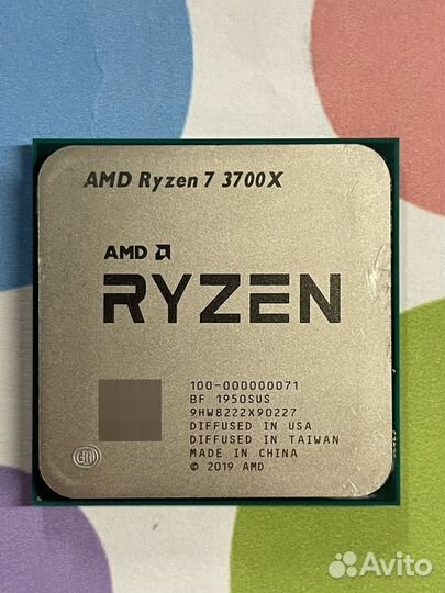 Процессор AM4 AMD Ryzen 7 3700X 3.6-4.4 мгц