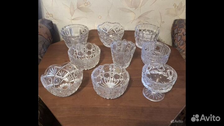 Хрусталь СССР салатники вазы конфетницы