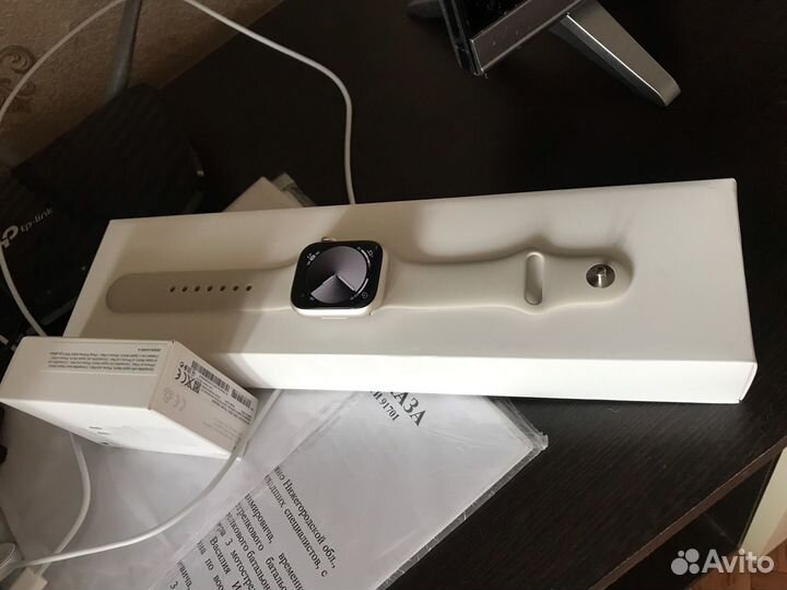 Часы apple watch 7 41 mm starlight