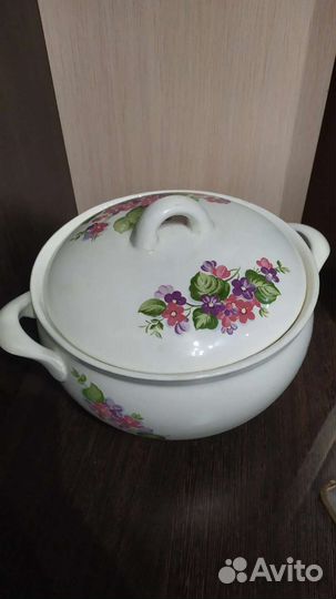 Керамическая супница и блюдо СССР