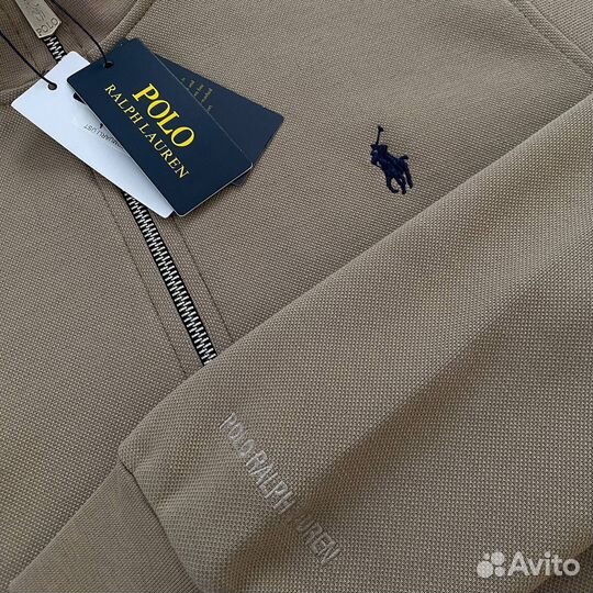 Свитшот polo ralph lauren на молнии бежевый