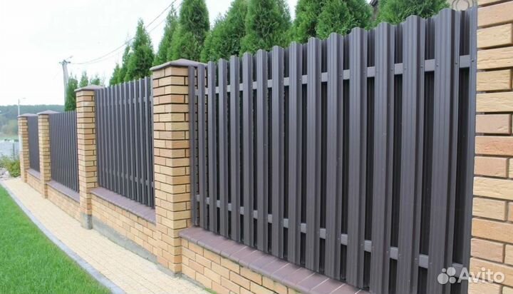 Забор металлический качественно под ключ