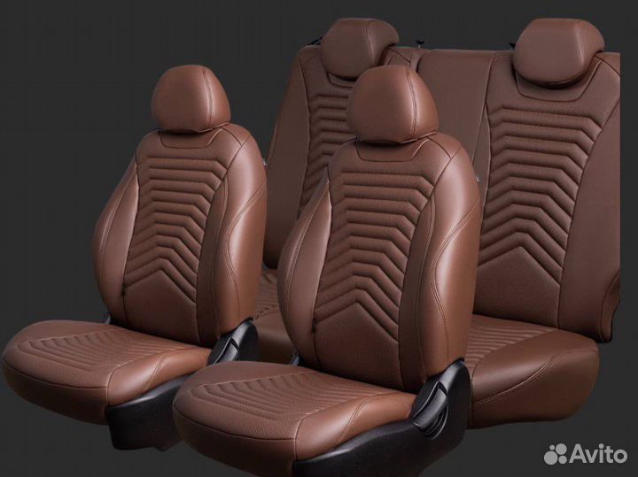 Чехлы Kia Rio c 2017г Эксклюзив экокожа