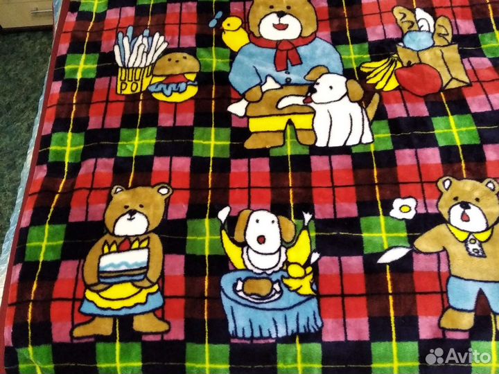 Плед плюшевый детский и накидка на кресло