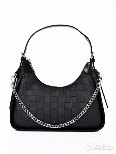 Женская сумка багет чёрная