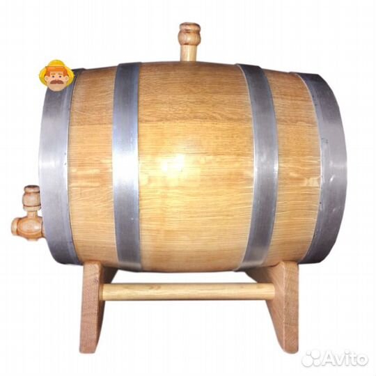 Бочка дубовая ставбондарь, 10 л с краном + воск