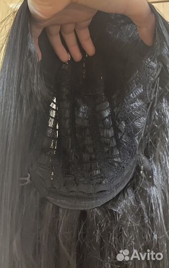 Парик черный длинный