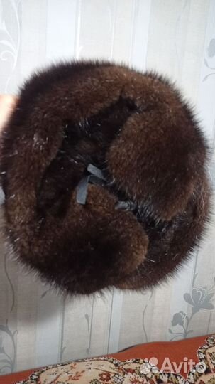 Норковая шапка мужская ушанка