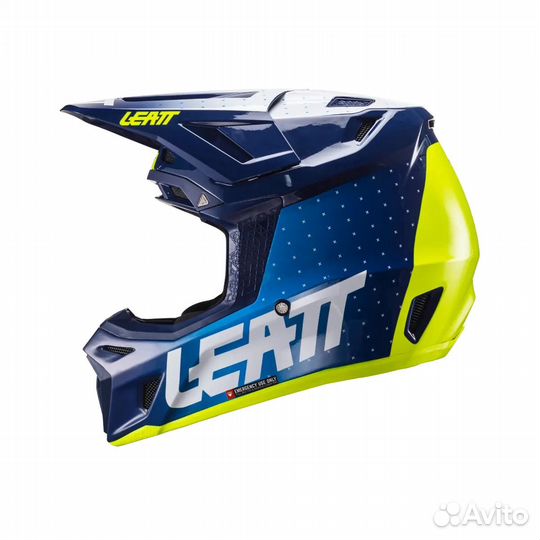 Очки + Шлем Leatt Moto 8.5 Helmet Kit Blue Yellow