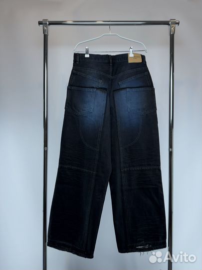 Брюки Balenciaga Double Knee Pants Dark Blue