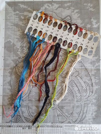 Набор для вышивки Жар-птица (остатки)