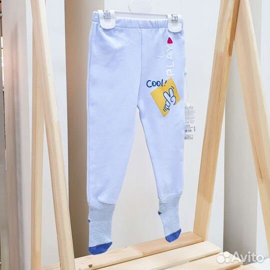 Штаны с носочками Play, 100% хлопок