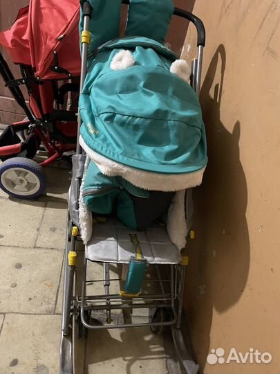 Детские санки коляска бу