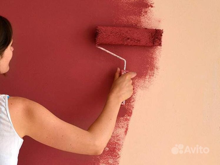 Стены выровненные и покрашены. Шпатлевание стен. Стены выровненные и покрашены. Окраска внутренних стен. Красивая краска для стен.