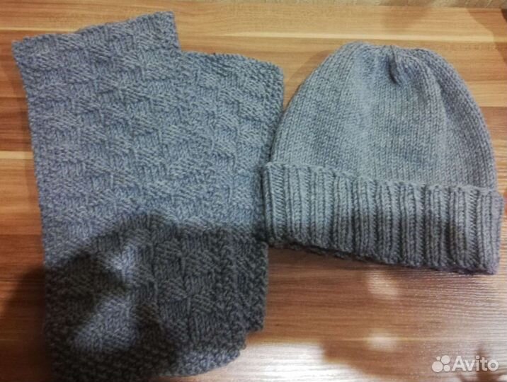 Шапка, шарф, снуд, варежки, ручная вязка