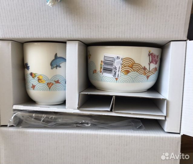 Набор детской посуды фарфор