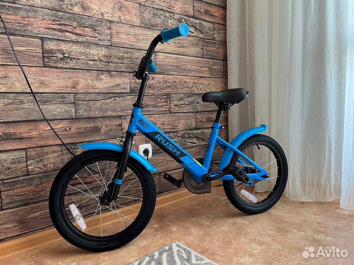 Детский велосипед 16 JR rush hour синий