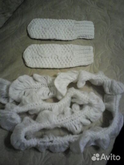 Комплект варежки + шарф