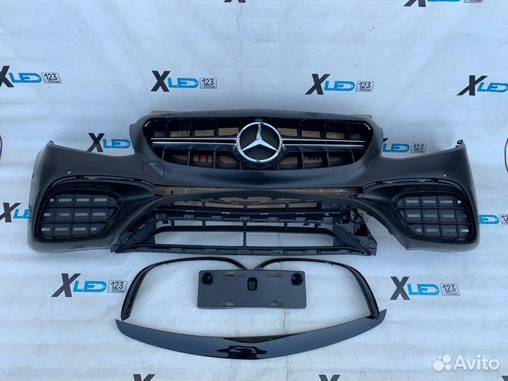 Передний бампер Mercedes w213 стиль AMG e63s