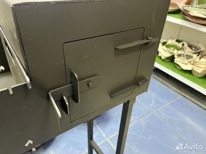 Мангал 3 мм с печью под казан с трубой разборный