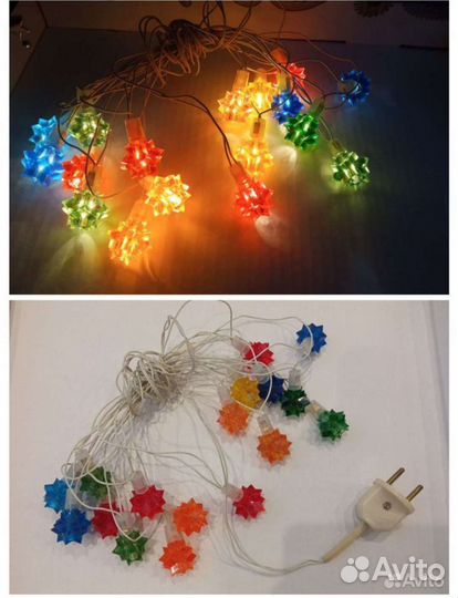 Елочные игрушки СССР и гдр. Гирлянды