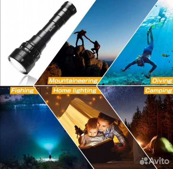 Фонарик для дайвинга подводной охоты Sofirn DF60 6