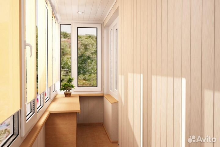 Отделка балкона