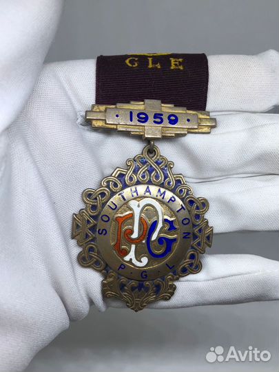 Серебряная масонская медаль, Англия, 1959 год