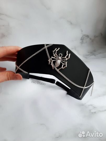 Ободок кокошник современный Паук