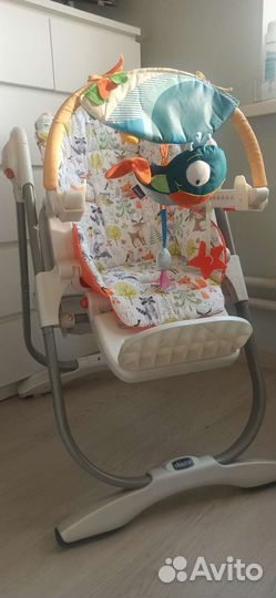 Стульчик для кормления chicco polly magic