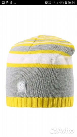 Новая Шапка Reima в полоску желтая