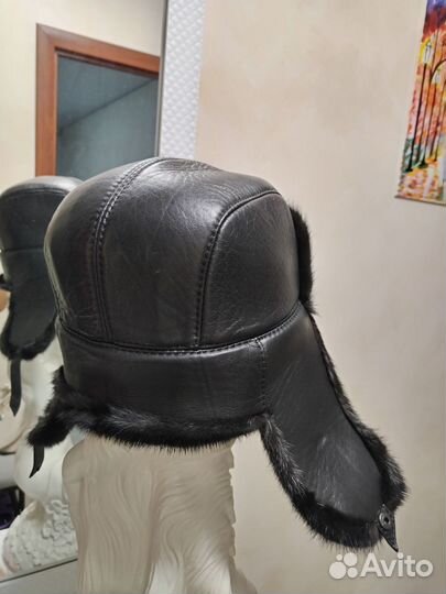 Норковая мужская шапка. Почти новая