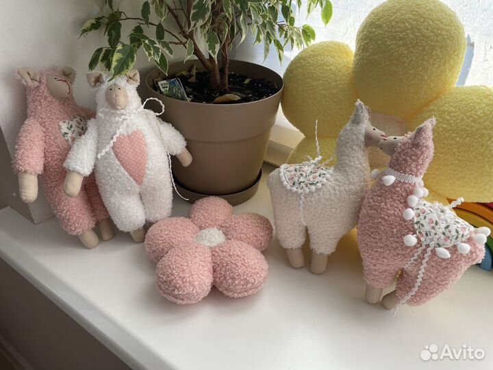 Мягкая игрушка лама ленивец овечка