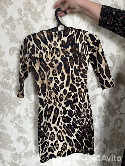 Платье женское леопардовое