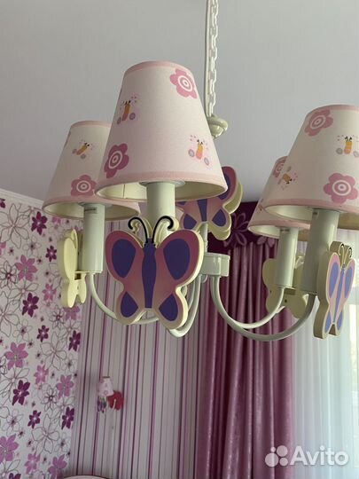Люстра и светильник (комплект) в детскую